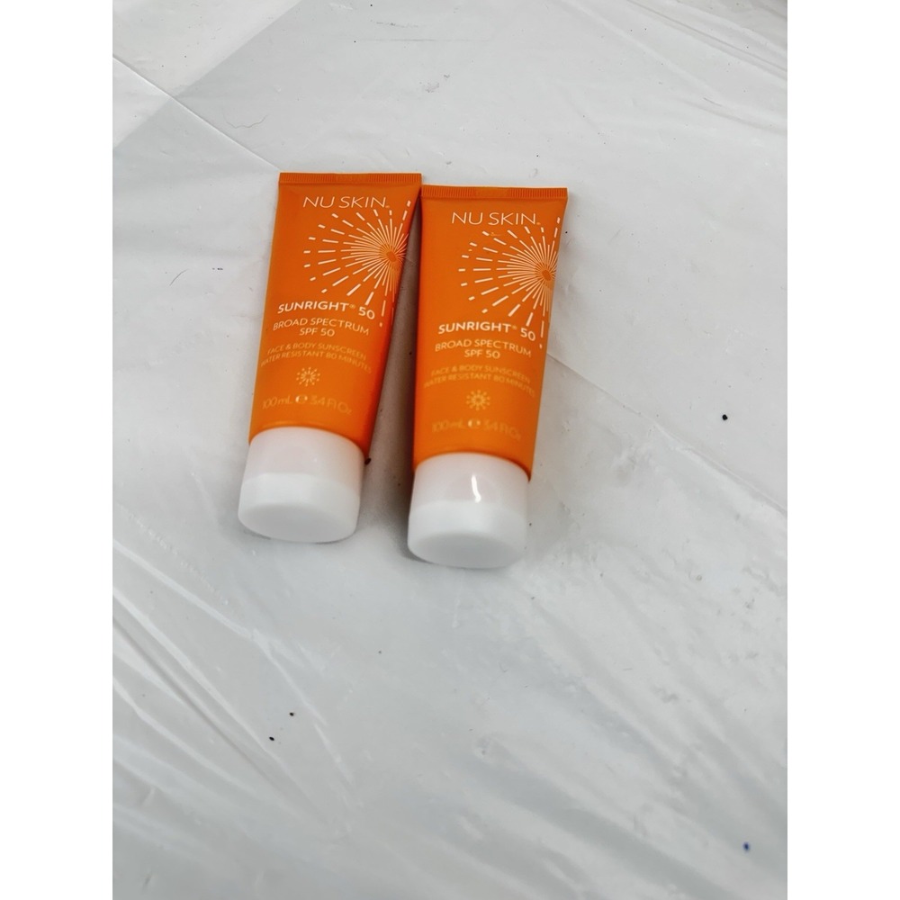Nu Skin Nuskin Sunright SPF 50 Face & Body Sunscreen Sunblock 3.4 Fl Oz 2 Pack